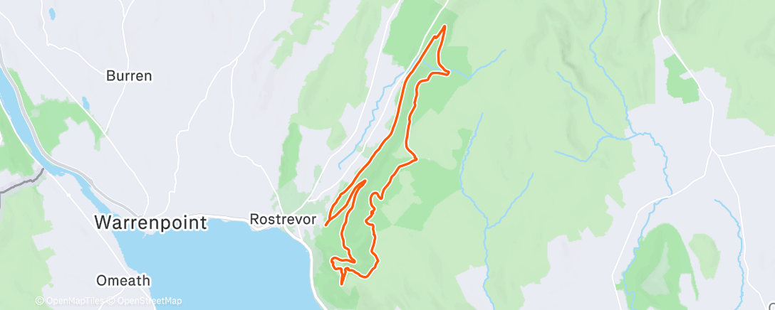 Map of the activity, Rostrevor, Newry, Mourne and Down