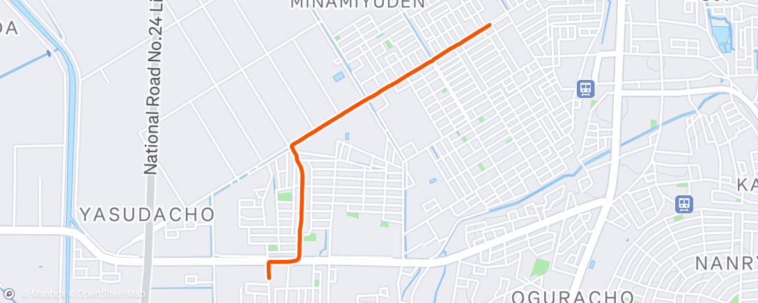 Map of the activity, 夕方のランニング