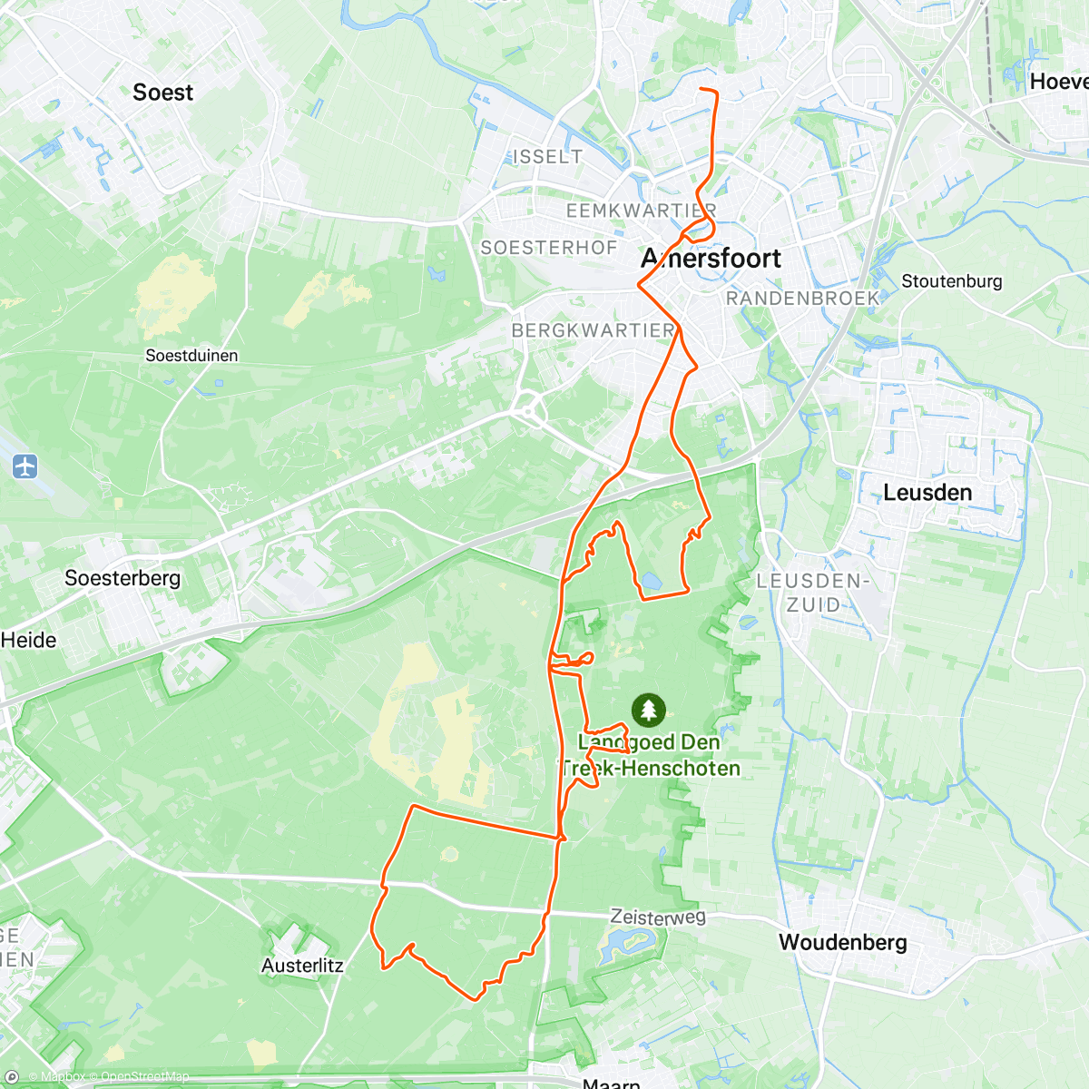 アクティビティ「Na 2 maanden eindelijk weer op de ATB routes.」の地図