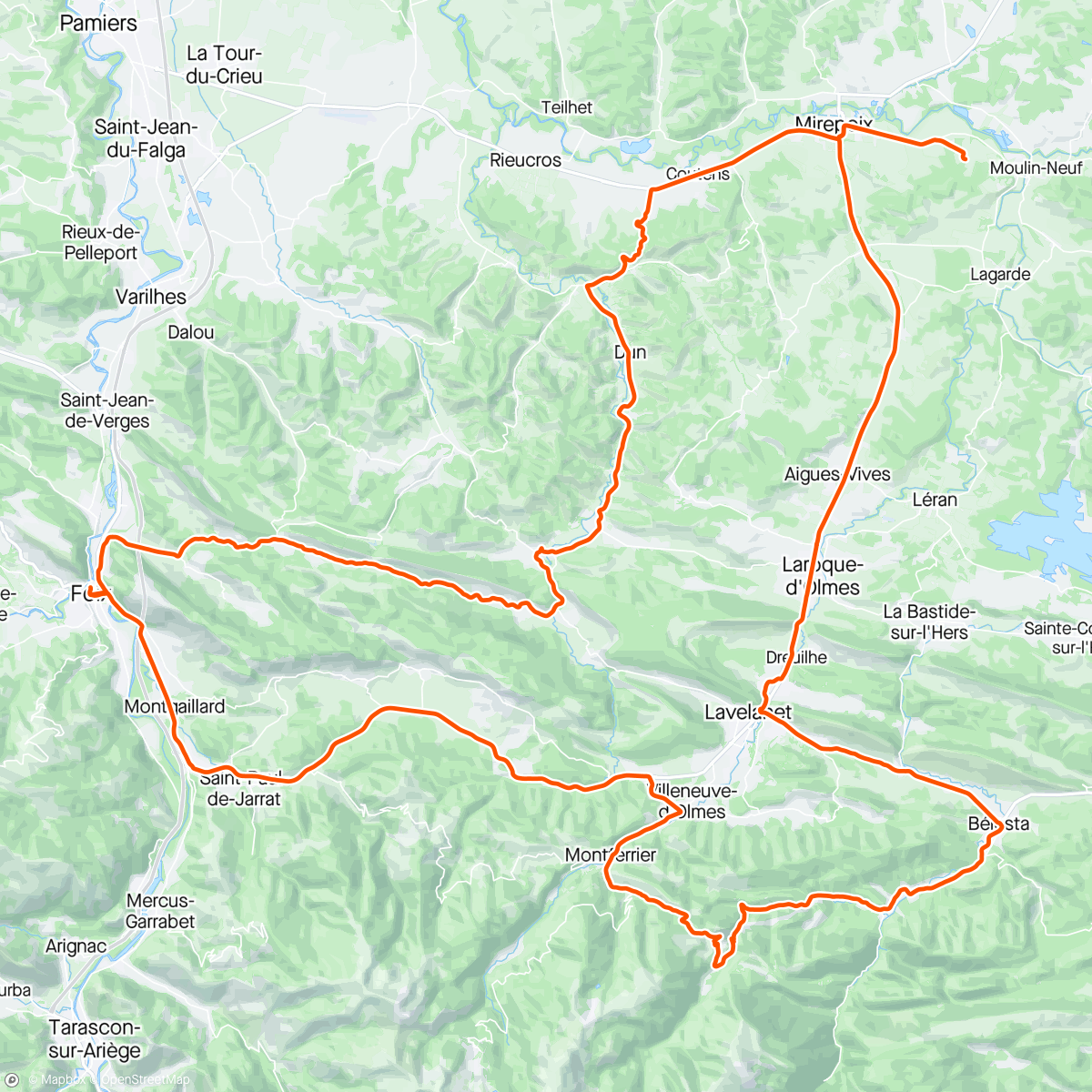 Map of the activity, Montsegur - Foix/ Basis