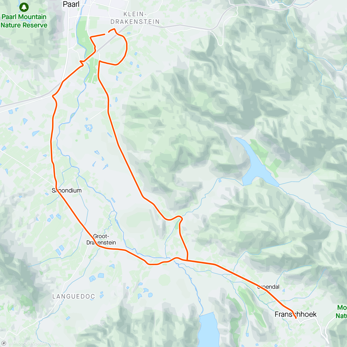 Map of the activity, Britz train