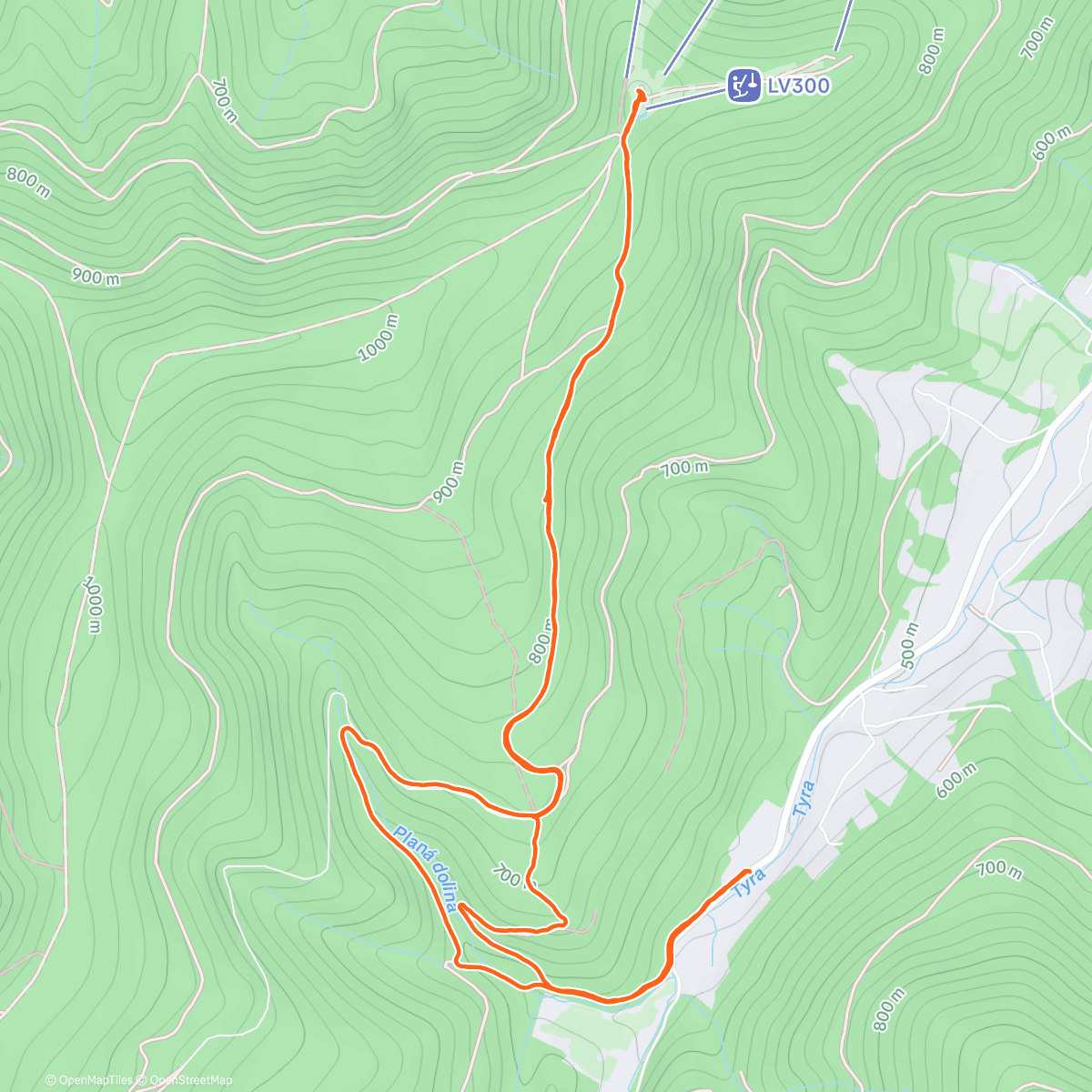 Map of the activity, Morning Trail Run