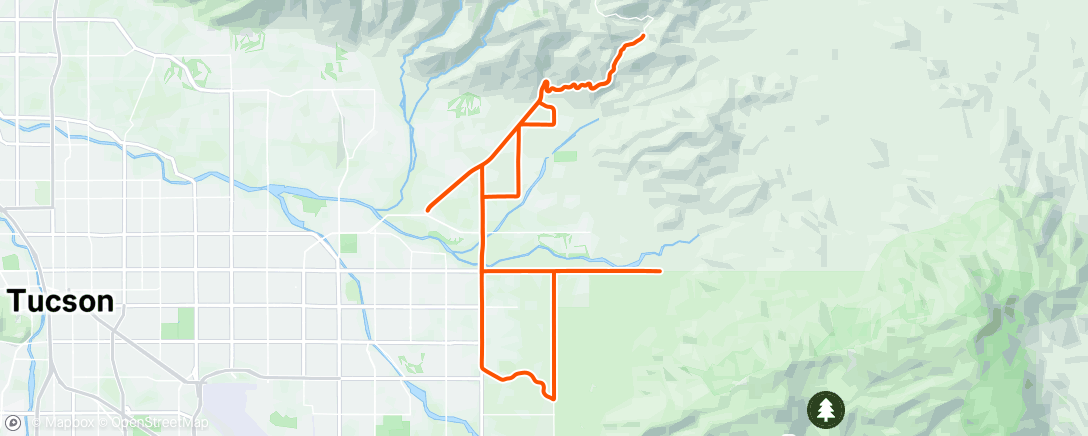 Map of the activity, Cycling