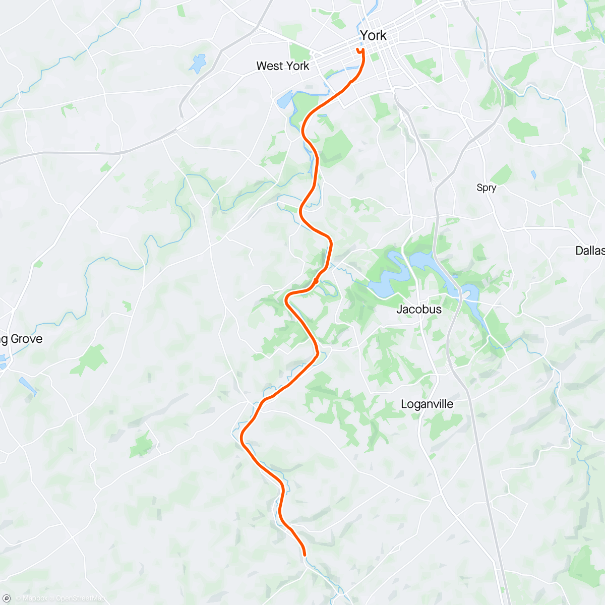 Mapa da atividade, York Marathon