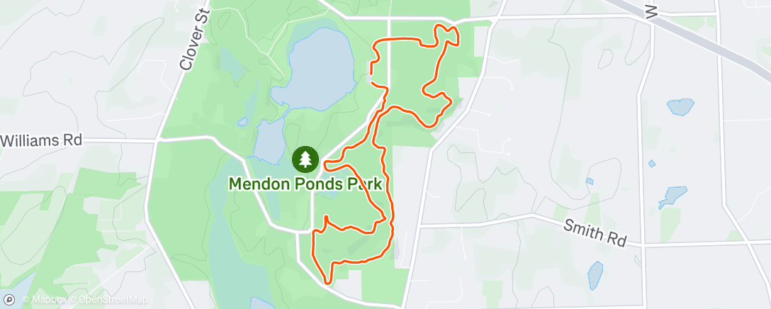 Map of the activity, Mendon Ponds Park