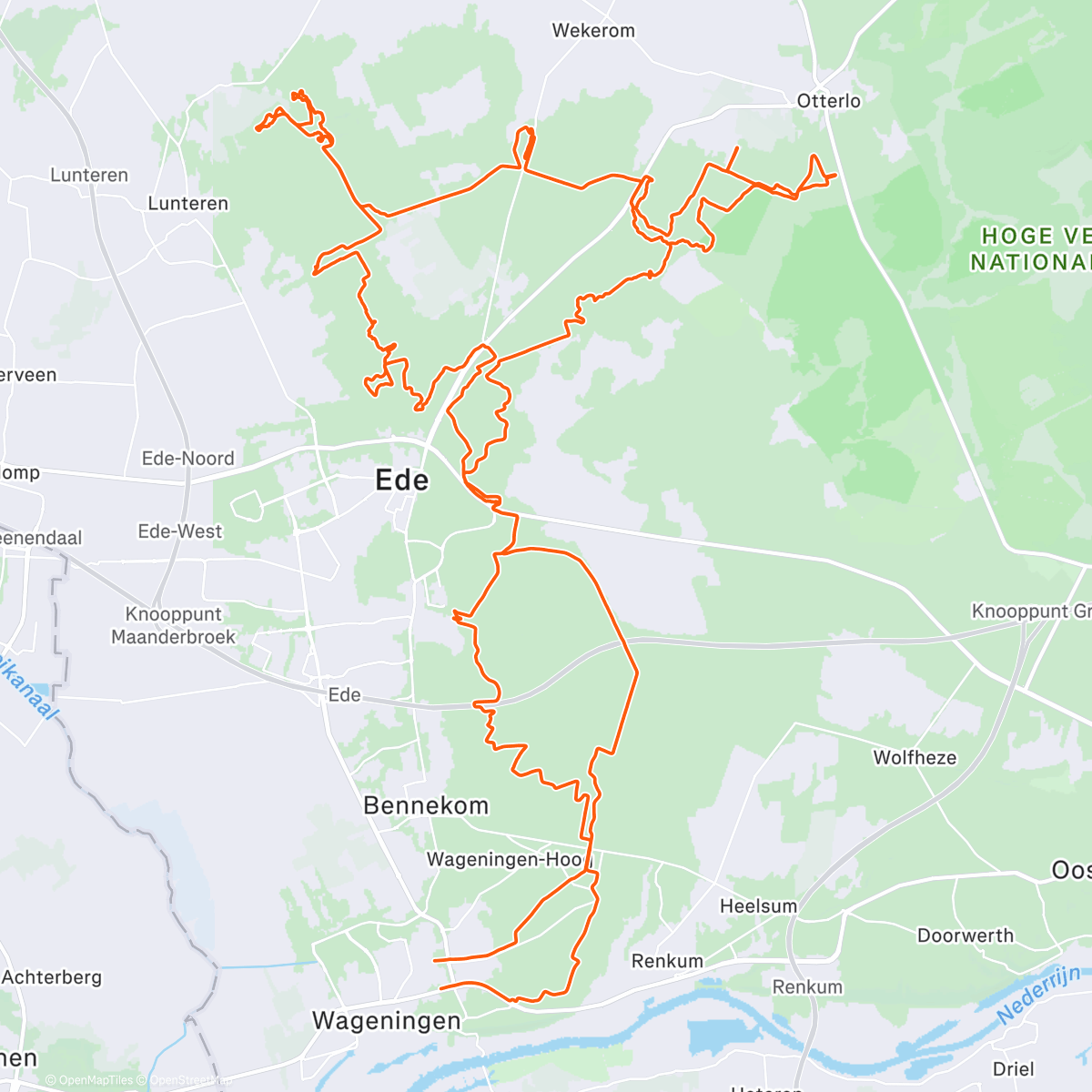 Map of the activity, Kinderroute Lunteren Otterloo with the Canyon boys:)