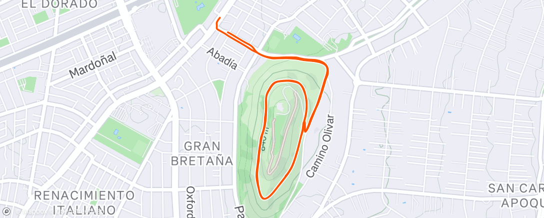 Map of the activity, Evening Walk
