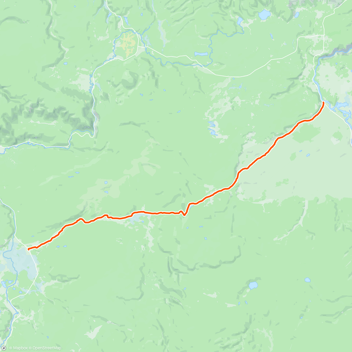 Map of the activity, Mary Mountain & Nez Perce