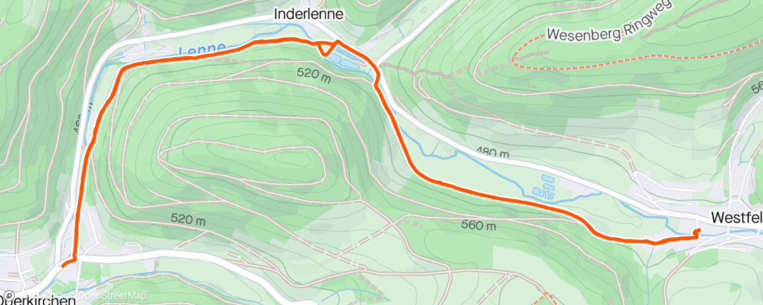 Map of the activity, Spaziergang am Nachmittag