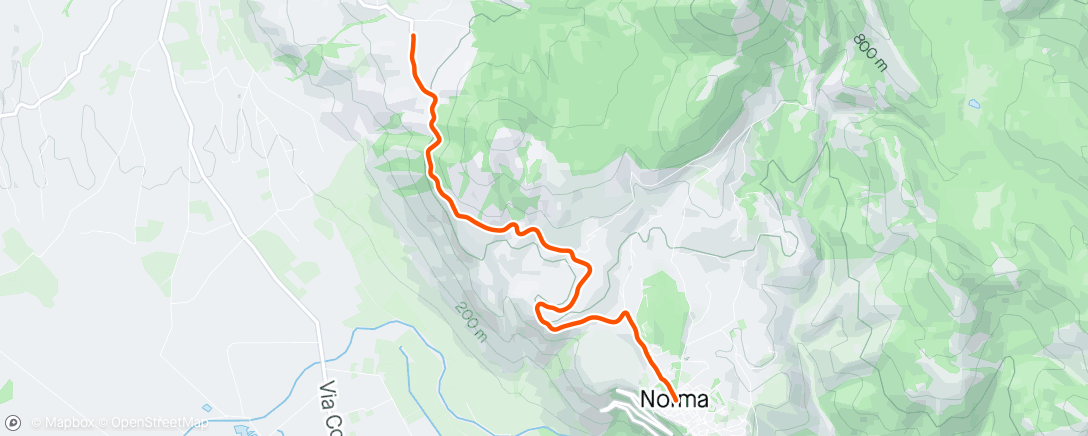 Carte de l'activité Sessione di mountain biking all’ora di pranzo