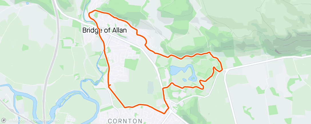 Map of the activity, Afternoon Run