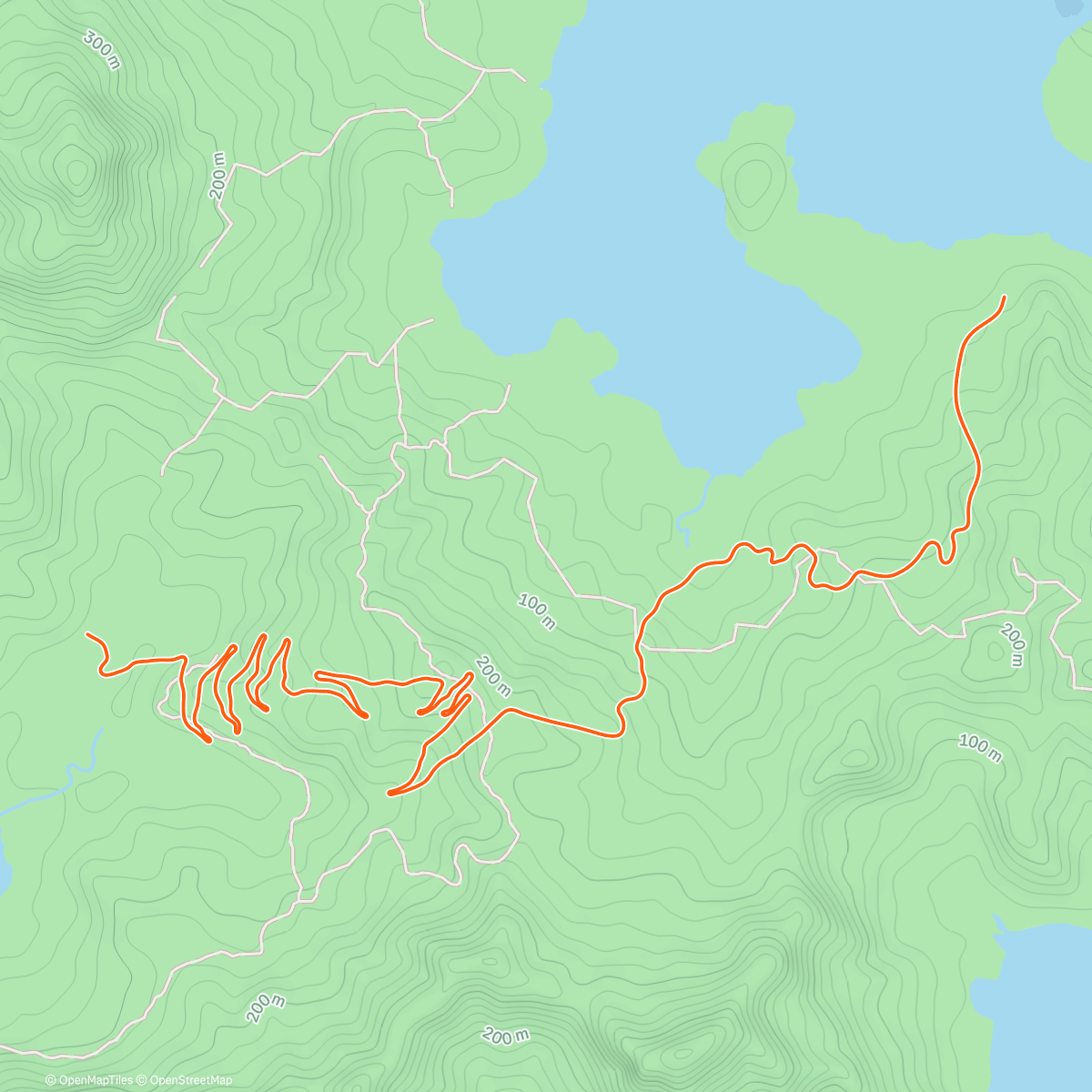 Map of the activity, Zwift - TrainerRoad: Geiger on Road to Sky in Watopia