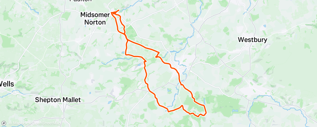Map of the activity, Wednesday night social to Longleat