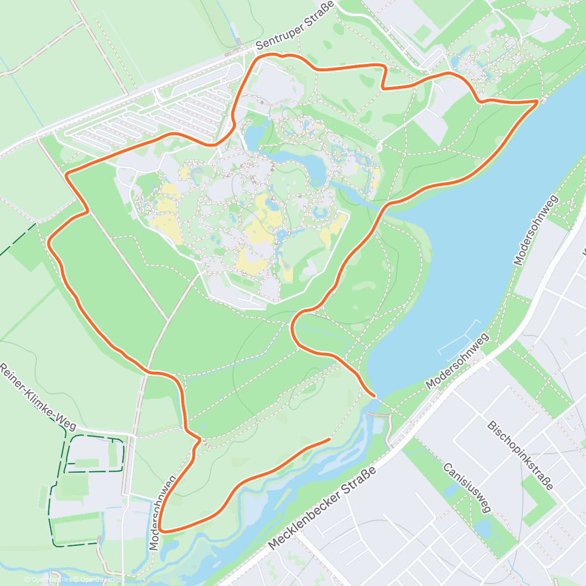 Map of the activity, Aaseehunderunde zu dritt plus eins
