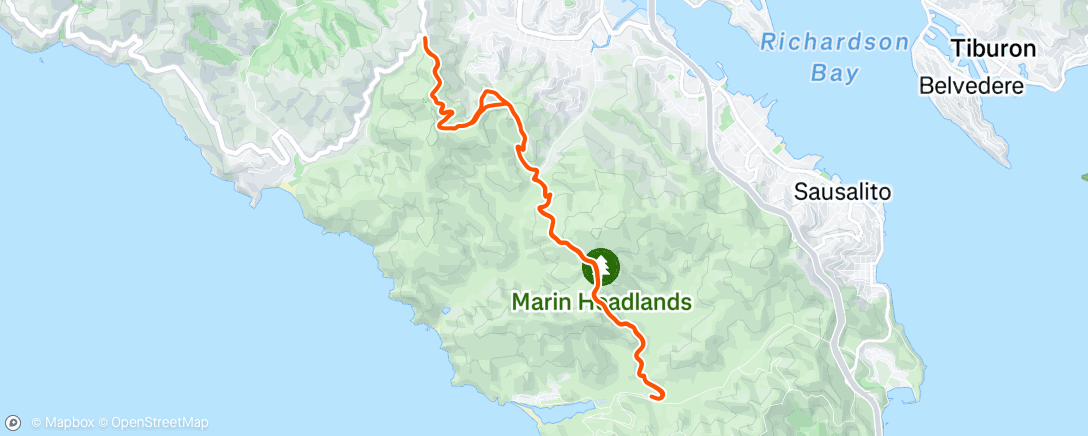 Map of the activity, Marin with Daniel and Miles
