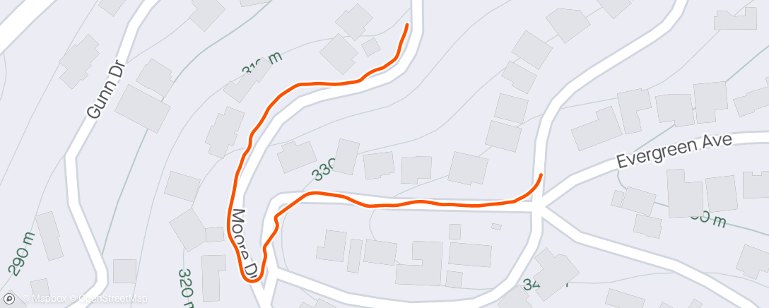 Map of the activity, Morning Dog Walk