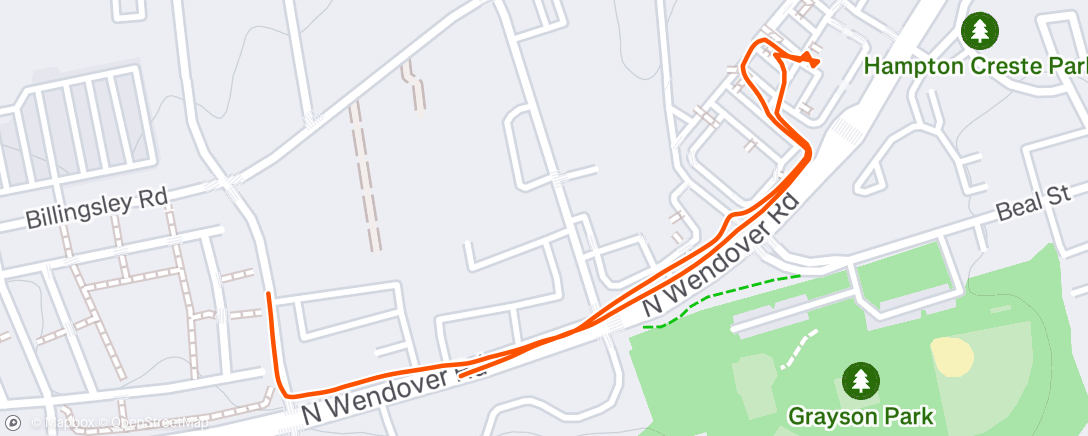 Map of the activity, Evening Walk