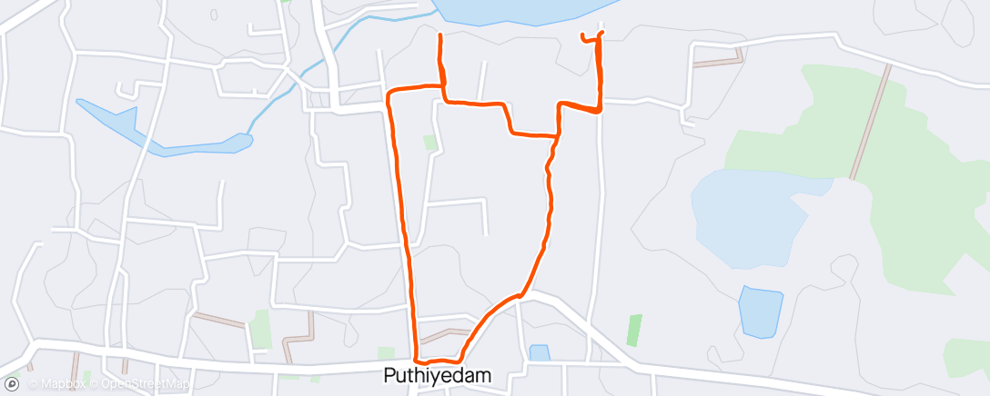 Map of the activity, 100 Days of running - Day 27/100