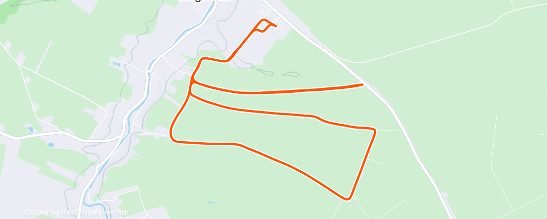 Map of the activity, Afternoon Run
