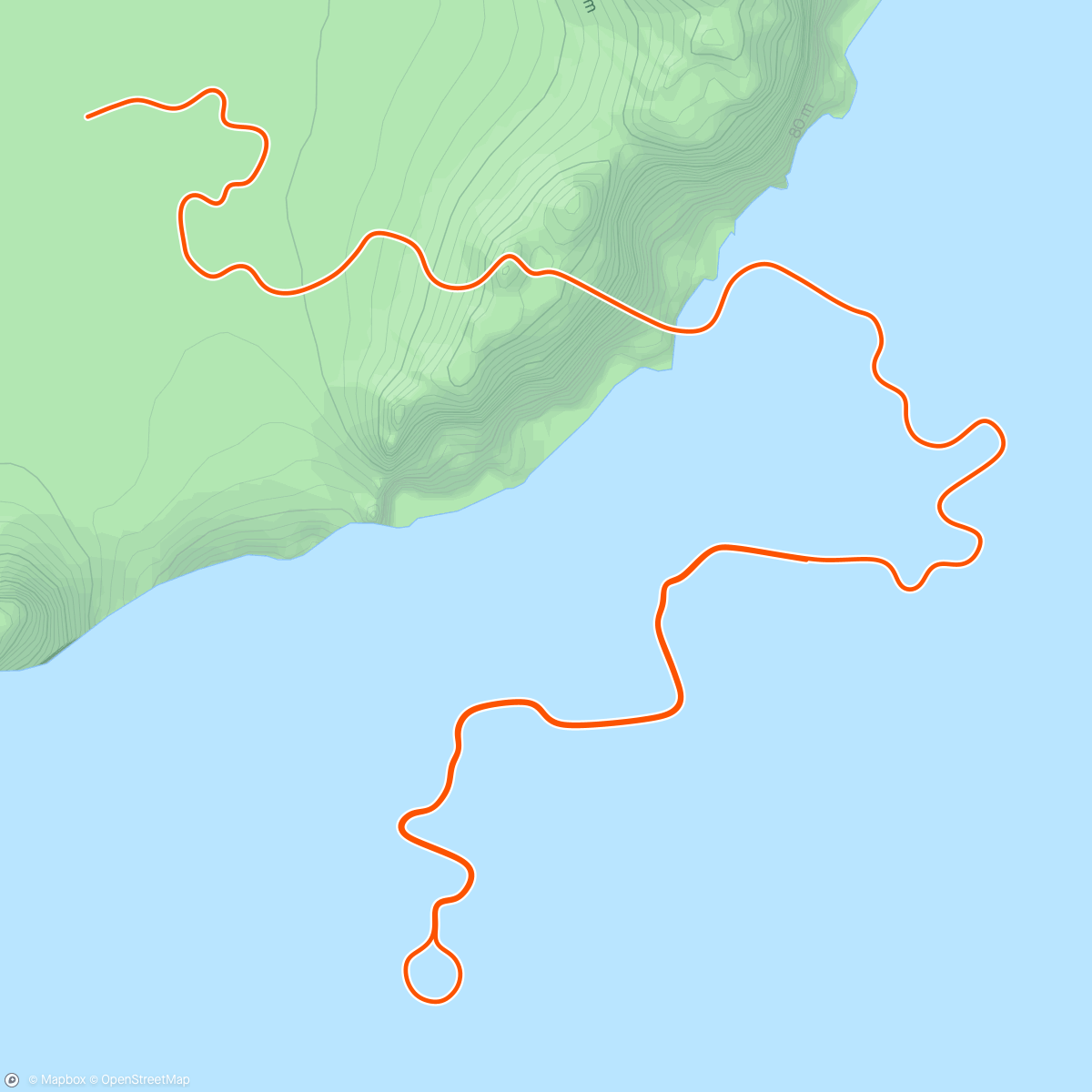 Mapa da atividade, Zwift - Day 2 in Watopia