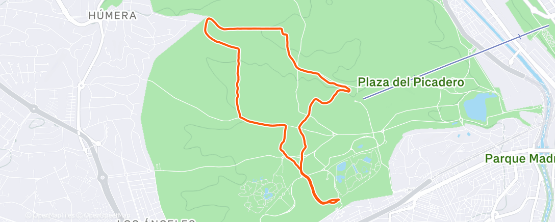 Map of the activity, Casa de Campo