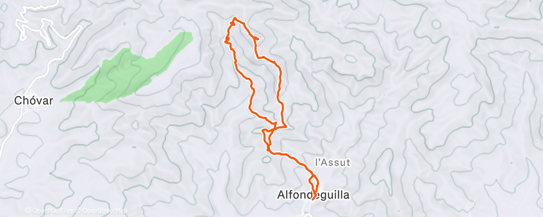Map of the activity, Camino de cabras ⛰️🐐🥜☕️🌳