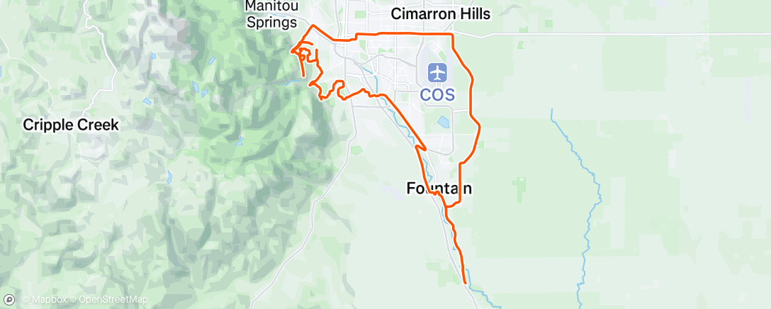 Map of the activity, Morning Ride
