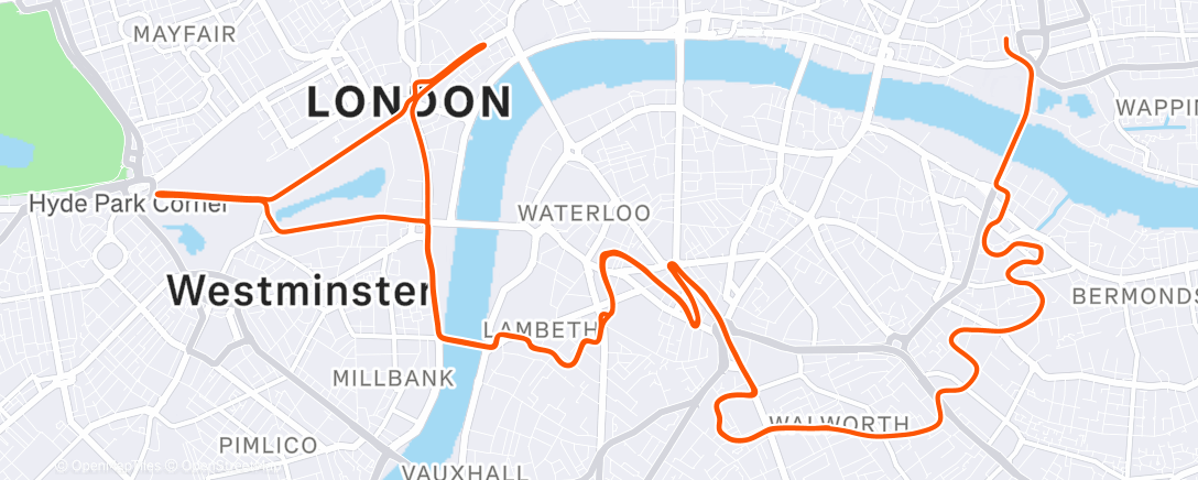 Map of the activity, Zwift - Race: Stage 4: Fresh Outta '25: London Uprising (C) on London Uprising in London