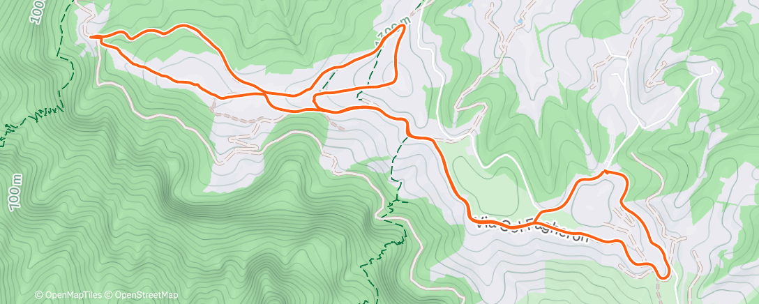 Map of the activity, Strada delle Penise