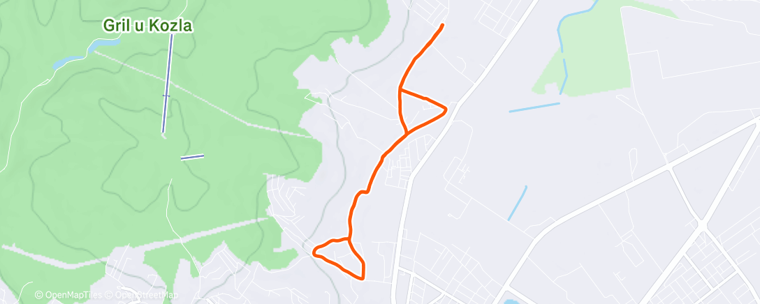Map of the activity, Morning Run