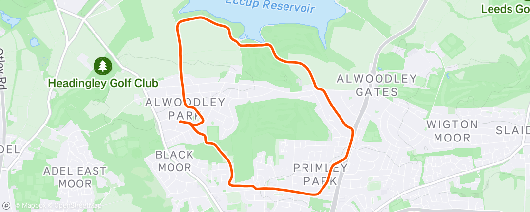 Map of the activity, Afternoon Run