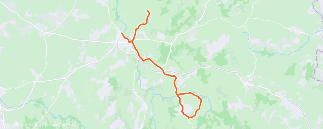 Map of the activity, Sortie vélo en soirée