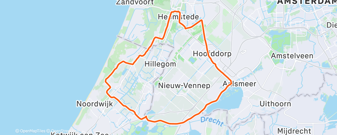 Map of the activity, Namiddagrit in heerlijk winterweer.