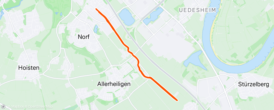 Map of the activity, Lauf am Nachmittag
