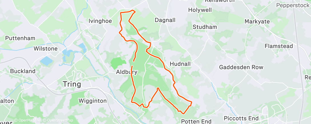 Карта физической активности (Ashridge Boundary fastpacking)