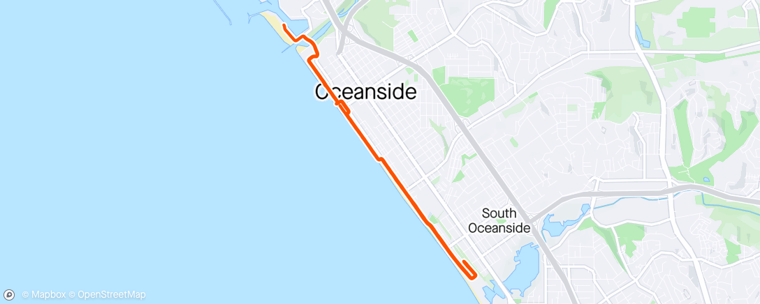 Map of the activity, Oceanside 70.3 Run