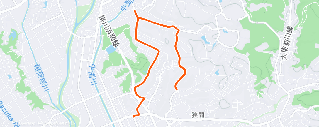 Map of the activity, Morning Run
