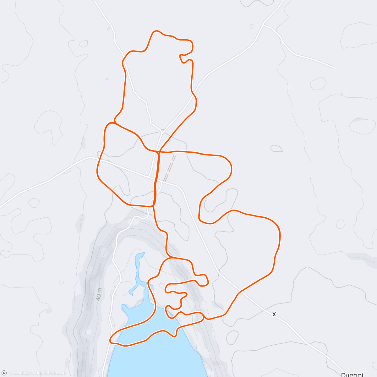 Map of the activity, Heat training