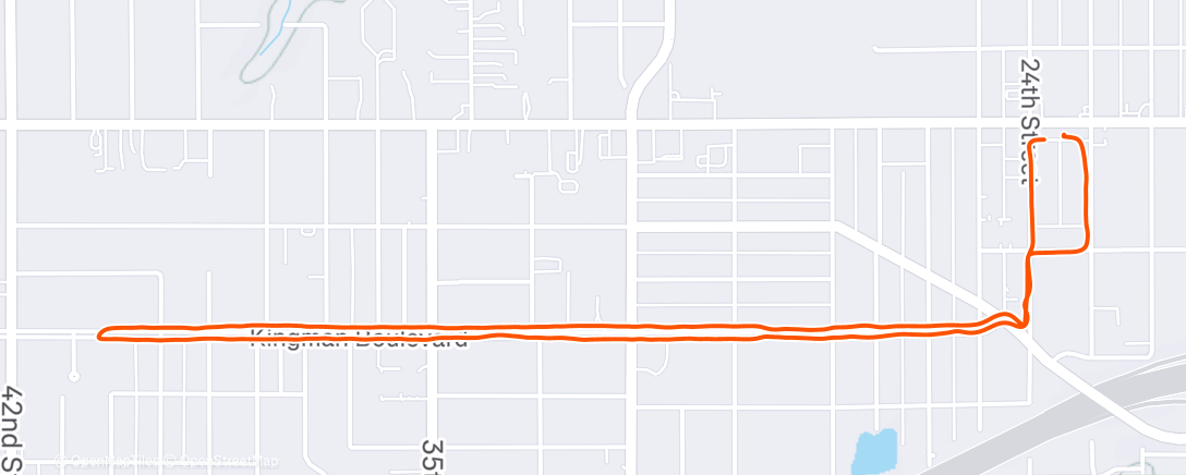 Map of the activity, Evening Run