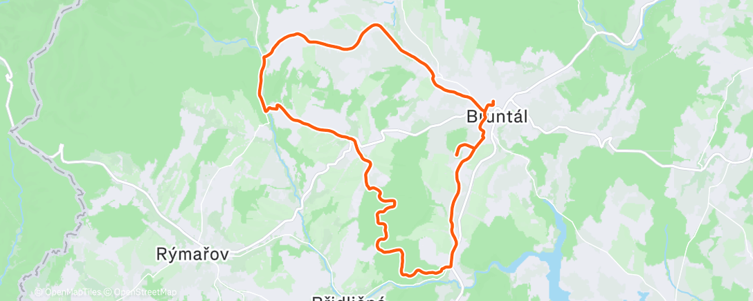Map of the activity, Morning Mountain Bike Ride