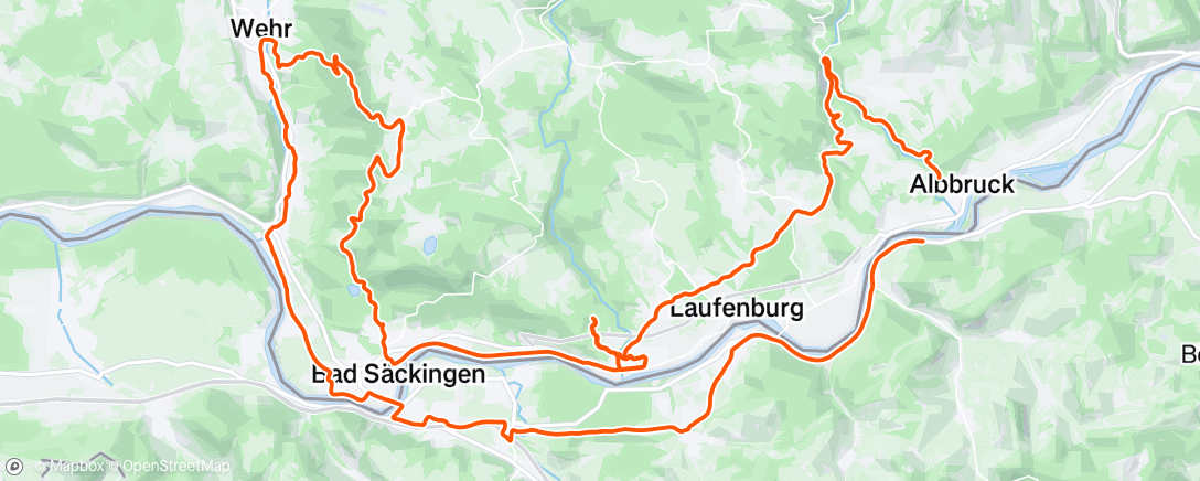 Map of the activity, Fahrt am Morgen