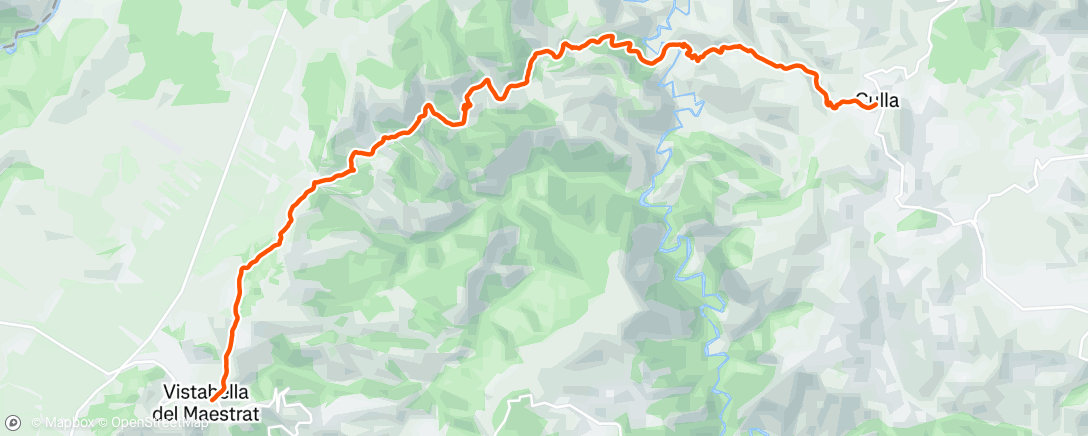 Map of the activity, GR7 Vistabella-Culla