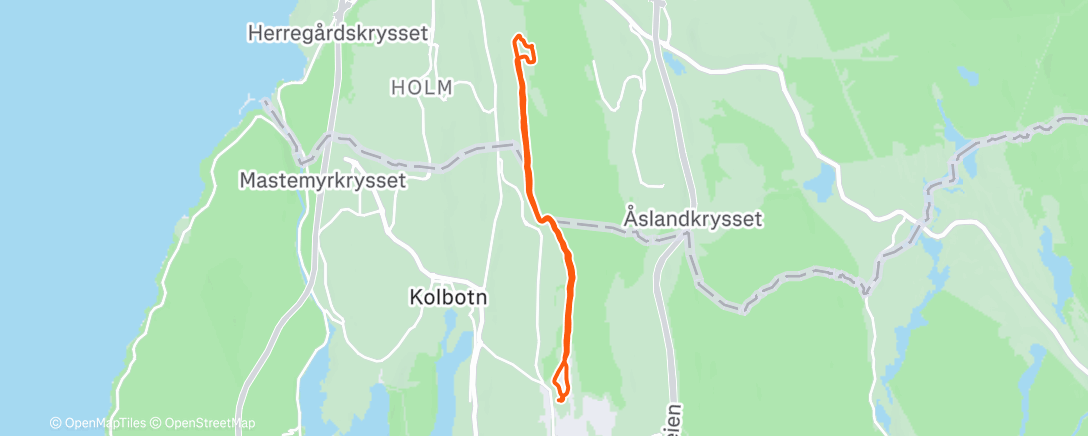 Map of the activity, Afternoon Run