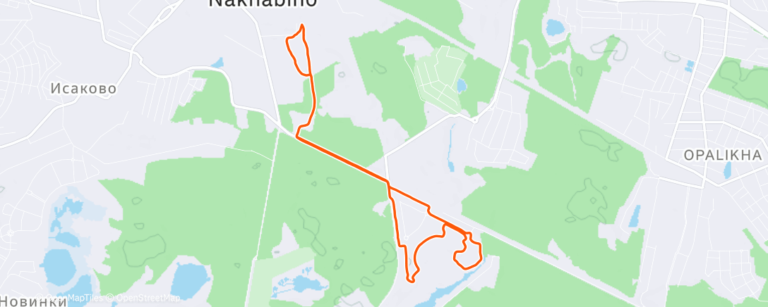 Map of the activity, Дневной забег