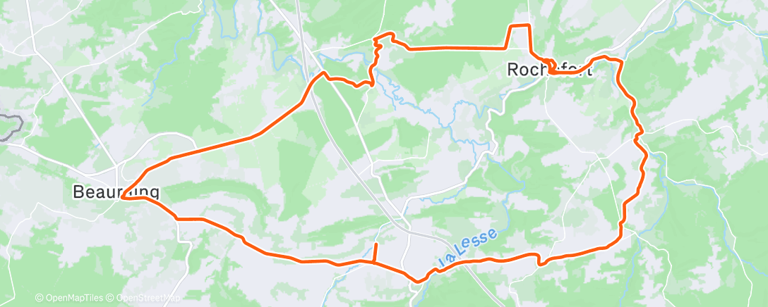 Map of the activity, Lunch Ride