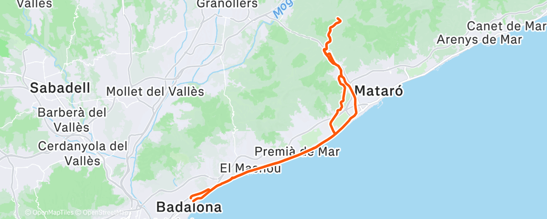 Map of the activity, 2025-12-25Ride