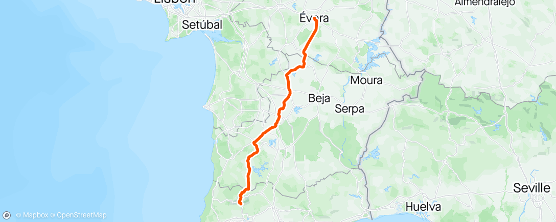 Map of the activity, RAP Day 5 🇵🇹- Bastard of a stage, hot, fast, long. Was broken before the final climb but somehow survived. Big day out.