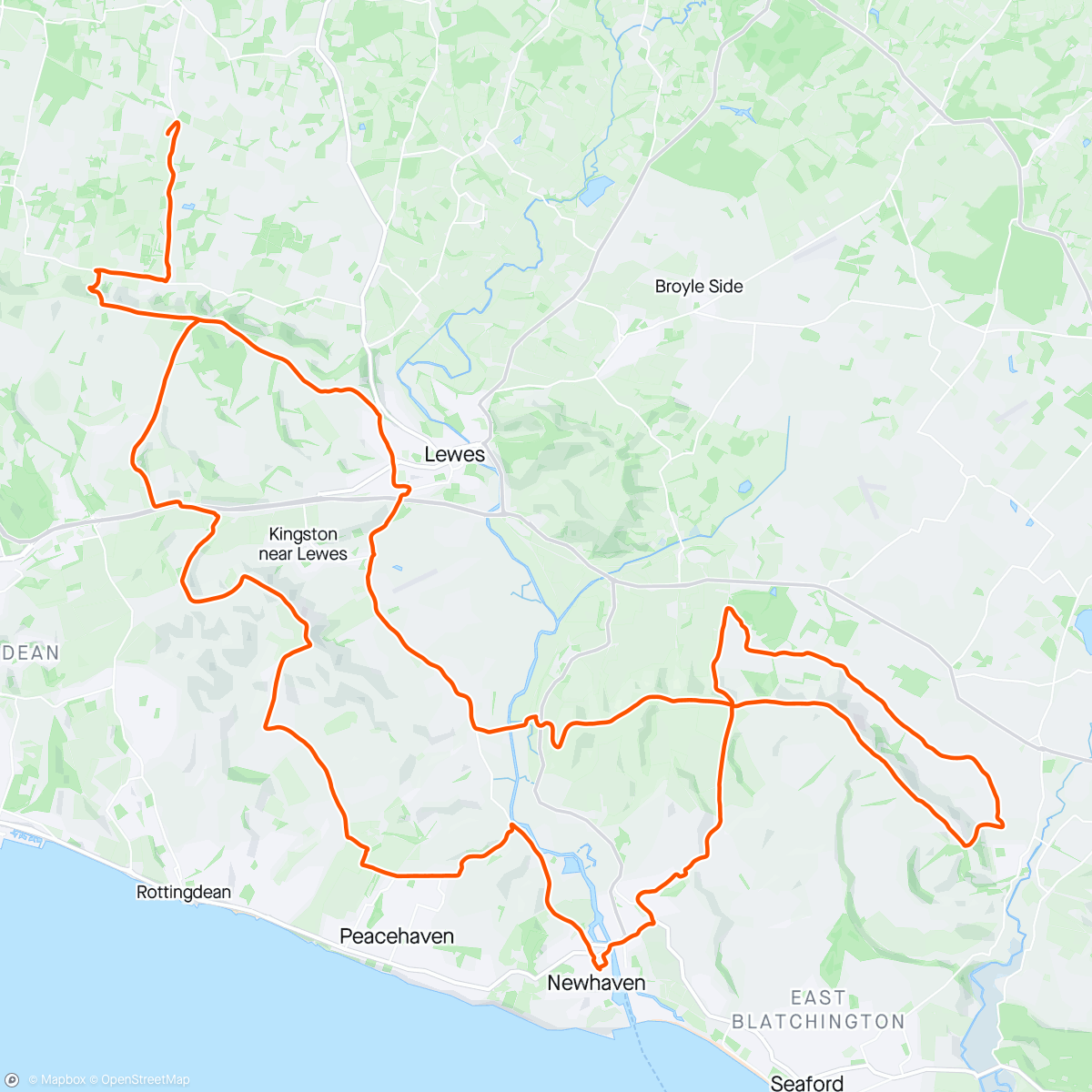 Map of the activity, Glorious Gravel  - South Downs