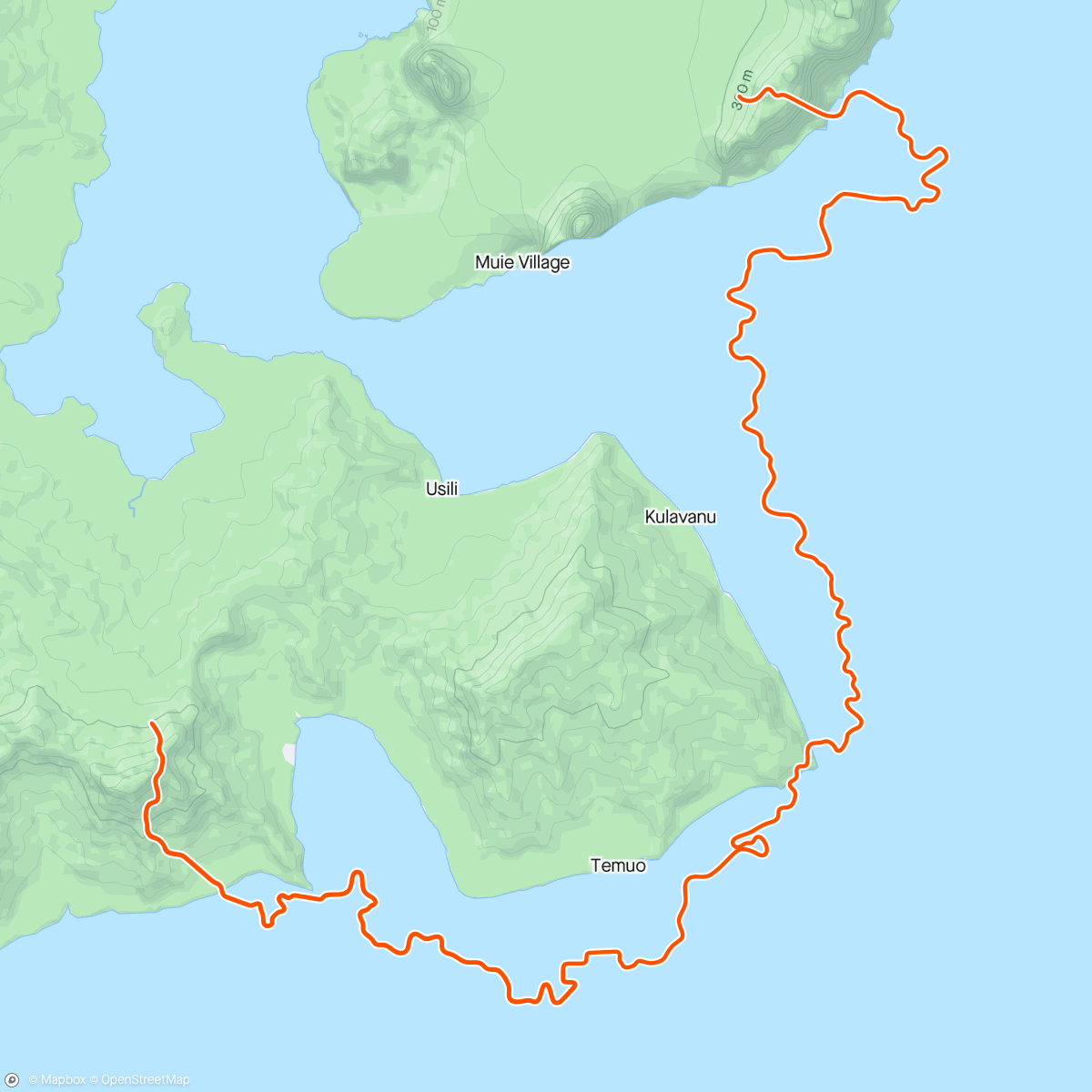 「Zwift - Going Coastal in Watopia」活動的地圖