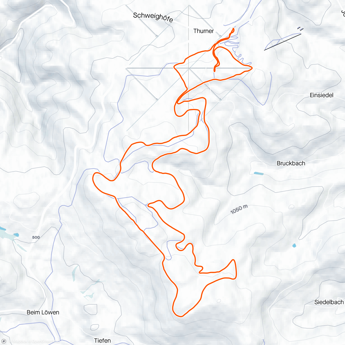 Map of the activity, Skating am Thurner